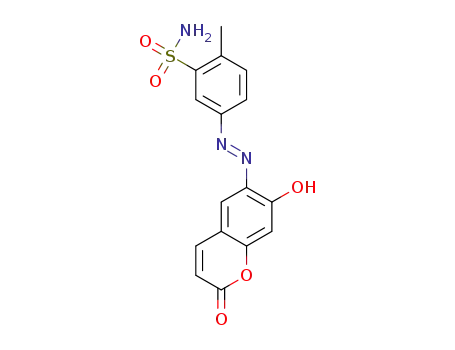 (E)-5-((7-hydroxy-2-oxo-2H-chromen-6-yl)diazenyl)-2-methylbenzenesulfonamide
