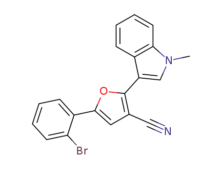 5-(2-bromophenyl)-2-(1-methyl-1H-indol-3-yl)furan-3-carbonitrile