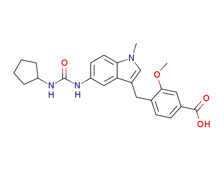 4-[5-(N'-cyclopentylureido)-1-methylindol-3-ylmethyl]-3-methoxybenzoic acid