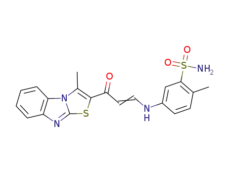 2-methyl-5-((3-(3-methylbenzo[4,5]imidazo[2,1-b]thiazol-2-yl)-3-oxoprop-1-en-1-yl)amino)benzenesulfonamide
