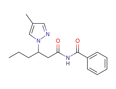 N-(3-(4-methyl-1H-pyrazol-1-yl)hexanoyl)benzamide