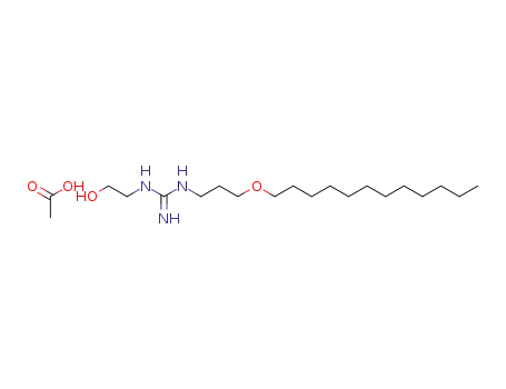 N-(3-dodecyloxy-propyl)-N'-(2-hydroxy-ethyl)-guanidine; acetate