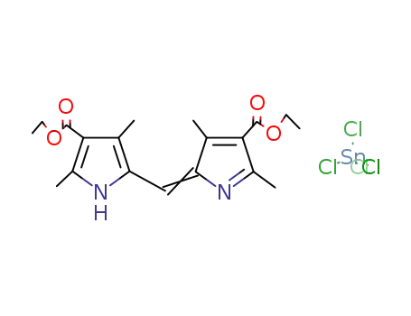 (4-ethoxycarbonyl-3,5-dimethyl-pyrrol-2-yl)-(4-ethoxycarbonyl-3,5-dimethyl-pyrrol-2-ylidene)-methane; compound with tin tetrachloride