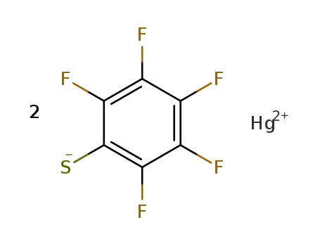 Molecular Structure of 20364-76-5 (Benzenethiol, pentafluoro-, mercury(2+) salt)