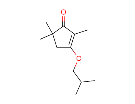 Molecular Structure of 63184-95-2 (2-Cyclopenten-1-one, 2,5,5-trimethyl-3-(2-methylpropoxy)-)