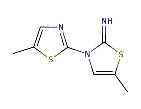 Molecular Structure of 137768-81-1 (2(3H)-Thiazolimine, 5-methyl-3-(5-methyl-2-thiazolyl)-)