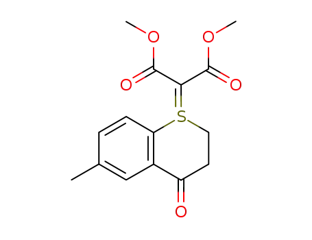 2-(6-Methyl-4-oxo-1λ4-thiochroman-1-ylidene)-malonic acid dimethyl ester