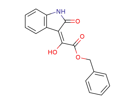 Hydroxy-[2-oxo-1,2-dihydro-indol-(3E)-ylidene]-acetic acid benzyl ester
