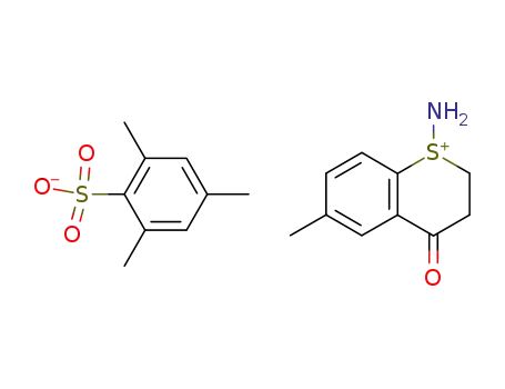 2,4,6-Trimethyl-benzenesulfonate1-amino-6-methyl-4-oxo-thiochromanium;