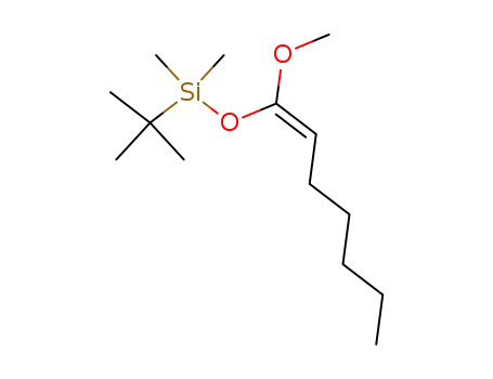 Molecular Structure of 100340-44-1 (Silane, (1,1-dimethylethyl)[(1-methoxy-1-heptenyl)oxy]dimethyl-, (Z)-)