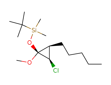 tert-Butyl-((1S,2R,3R)-2-chloro-1-methoxy-3-pentyl-cyclopropoxy)-dimethyl-silane