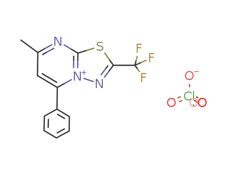 7-methyl-5-phenyl-2-trifluoromethyl-[1,3,4]thiadiazolo[3,2-a]pyrimidinylium; perchlorate