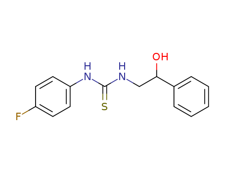 Molecular Structure of 121541-06-8 (Thiourea, N-(4-fluorophenyl)-N'-(2-hydroxy-2-phenylethyl)-)