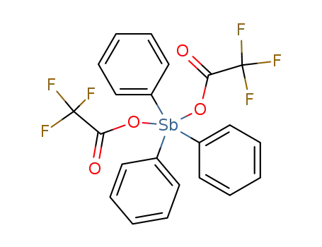 Molecular Structure of 36971-66-1 (triphenylstibane - trifluoroacetic acid (1:2))