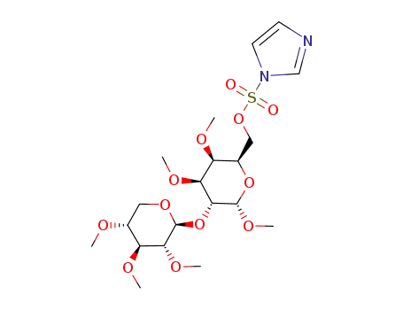 methyl 6-O-imidazolylsulfonyl-3,4-di-O-methyl-2-O-(2,3,4-tri-O-methyl-β-D-xylopyranosyl)-α-D-galactopyranoside