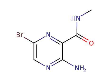Molecular Structure of 146940-37-6 (3-amino-6-bromo-N-methylpyrazine-2-carboxamide)