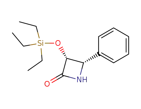 Molecular Structure of 149140-54-5 ((3R-cis)-4-Phenyl-3-[(triethylsilyl)oxy]-2-azetidinone)