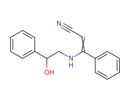 (E)-3-(2-Hydroxy-2-phenyl-ethylamino)-3-phenyl-acrylonitrile