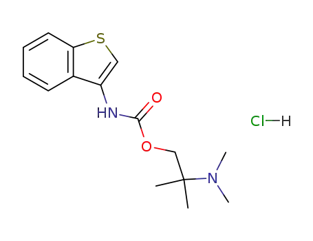 Benzo[b]thiophen-3-yl-carbamic acid 2-dimethylamino-2-methyl-propyl ester; hydrochloride