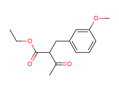 Molecular Structure of 63965-31-1 (Benzenepropanoic acid, a-acetyl-3-methoxy-, ethyl ester)