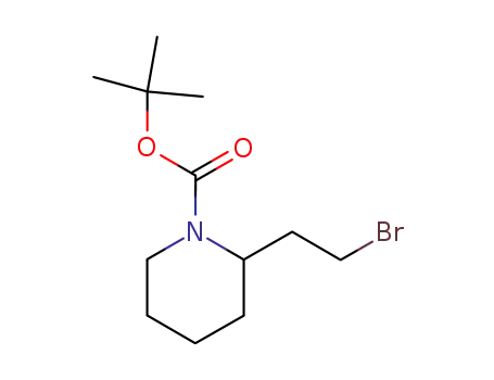 Molecular Structure of 210564-52-6 (tert-butyl 2-(2-broMoethyl)piperidine-1-carboxylate)
