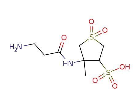 4-(3-amino-propionylamino)-4-methyl-1,1-dioxo-tetrahydro-1λ6-thiophene-3-sulfonic acid