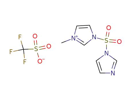 Molecular Structure of 489471-57-0 (3-(IMIDAZOLE-1-SULFONYL)-1-METHYL-3H-IMIDAZOL-1-IUM TRIFLATE)