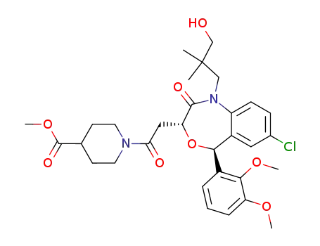 methyl 1-[[(3R,5S)-7-chloro-5-(2,3-dimethoxyphenyl)-1-(3-hydroxy-2,2-dimethylpropyl)-2-oxo-1,2,3,5-tetrahydro-4,1-benzoxazepin-3-yl]acetyl]piperidine-4-carboxylate