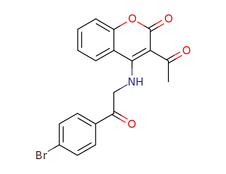 3-acetyl-4-[2-(4-bromo-phenyl)-2-oxo-ethylamino]-chromen-2-one