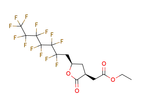 [(3S,5R)-2-Oxo-5-(2,2,3,3,4,4,5,5,6,6,7,7,7-tridecafluoro-heptyl)-tetrahydro-furan-3-yl]-acetic acid ethyl ester