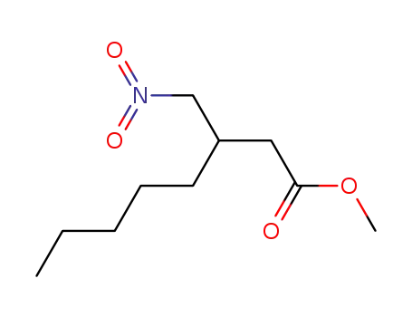 Molecular Structure of 664304-85-2 (Octanoic acid, 3-(nitromethyl)-, methyl ester)