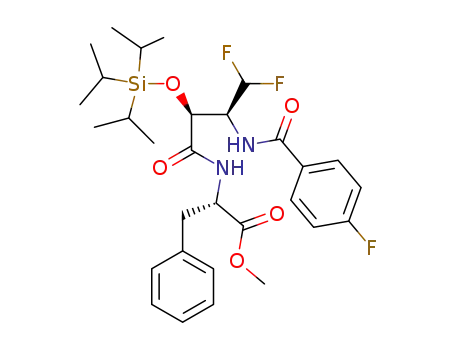[(2S,3S)-4,4-difluoro-3-(4-fluorobenzoylamino)-2-triisopropylsiloxybutanoyl]-(S)-phenylalanine methyl ester