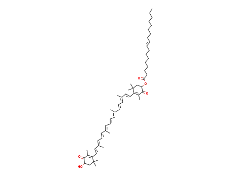 (E)-Octadec-9-enoic acid 4-[(1E,3E,5E,7E,9E,11E,13E,15E,17E)-18-(4-hydroxy-2,6,6-trimethyl-3-oxo-cyclohex-1-enyl)-3,7,12,16-tetramethyl-octadeca-1,3,5,7,9,11,13,15,17-nonaenyl]-3,5,5-trimethyl-2-oxo-cyclohex-3-enyl ester