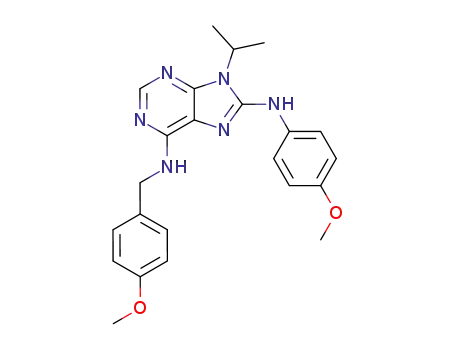 9-isopropyl-N6-(4-methoxy-benzyl)-N8-(4-methoxy-phenyl)-9H-purine-6,8-diamine