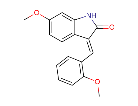 6-Methoxy-3-[1-(2-methoxy-phenyl)-meth-(E)-ylidene]-1,3-dihydro-indol-2-one