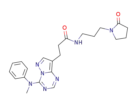 N-[3-(2-oxopyrrolidin-1-yl)propyl]-3-[4-(N-methyl-N-phenylamino)pyrazolo[1,5-a]-1,3,5-triazin-8-yl]propionamide