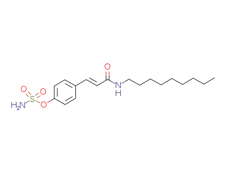 Molecular Structure of 501333-21-7 (2-Propenamide, 3-[4-[(aminosulfonyl)oxy]phenyl]-N-nonyl-, (2E)-)