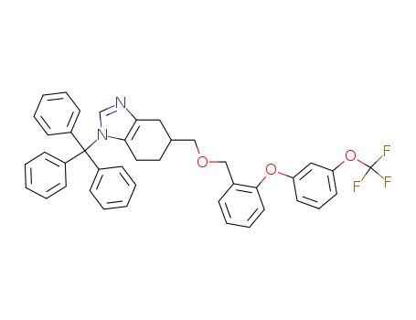 5-[2-(3-(trifluoromethoxy)phenoxy)benzyloxymethyl]-1-triphenylmethyl-4,5,6,7-tetrahydro-1H-benzimidazole