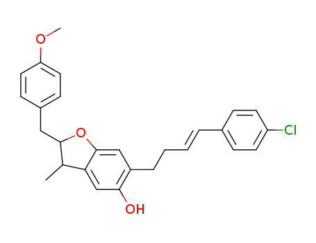 6-(1-p-chlorophenylbuten-4-yl)-5-hydroxy-3-methyl-2-p-methoxybenzyl-2,3-dihydrobenzofuran