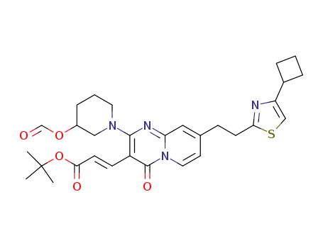tert-Butyl (E)-3-[8-[2-(4-cyclobutyl-1,3-thiazol-2-yl)ethyl]-2-(3-formyloxy-piperidino)-4-oxo-4H-pyrido[1,2-a]pyrimidin-3-yl]-2-propenoate