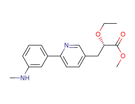 methyl 2(S)-ethoxy-3-[6-(3-methylaminophenyl)pyrid-3-yl]propanoate