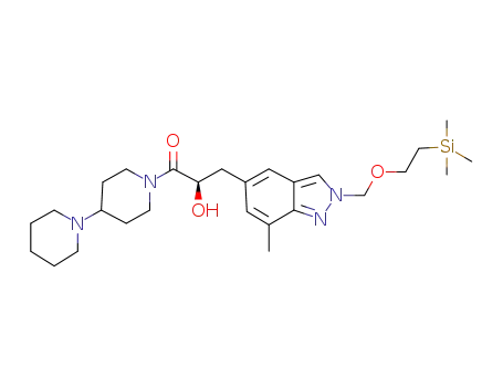(R)-2-hydroxy-3-(7-methyl-2-((2-(trimethylsilyl)ethoxy)methyl)-2H-indazol-5-yl)-1-(4-(piperidin-1-yl)piperidin-1-yl)propan-1-one