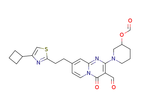 1-{8-[2-(4-Cyclobutyl-1,3-thiazol-2-yl)ethyl]-3-formyl-4-oxo-4H-pyrido[1,2-a]-pyrimidin-2-yl}-3-piperidyl formate
