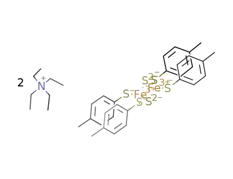 bis(tetraethylammonium)-bis[di-(4-methylthiophenolato)-(μ-sulfido)ferrate(III)]