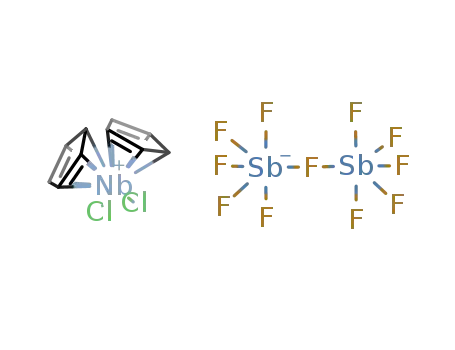 (η5-C5H5)2niobium(V)(Cl2) {Sb2F11}