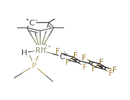 (C5Me5)Rh(PMe3)(4-perfluorobiphenyl)H