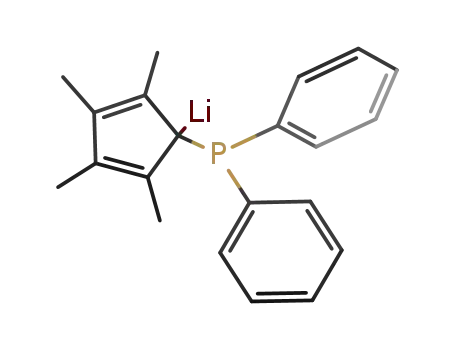 Molecular Structure of 125050-57-9 (Lithium,
[1-(diphenylphosphino)-2,3,4,5-tetramethyl-2,4-cyclopentadien-1-yl]-)