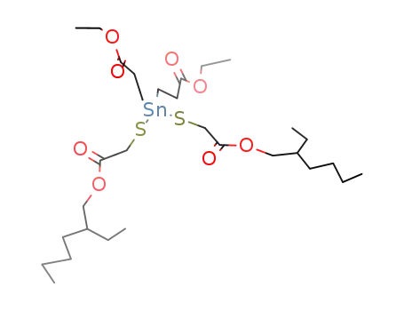 di(2-ethoxycarbonylethyl)tin S,S'-bis-(2-ethylhexyl thioglycolate)
