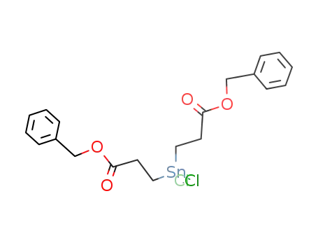 Molecular Structure of 88261-93-2 (Propanoic acid, 3,3'-(dichlorostannylene)bis-, bis(phenylmethyl) ester)