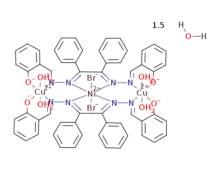 Cu2Ni((C6H4OCHN2(C6H5)C)2)2Br2(H2O)4*1.5H2O
